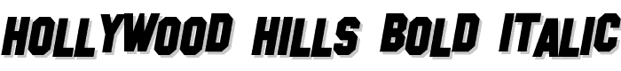 Hollywood Hills Bold Italic font